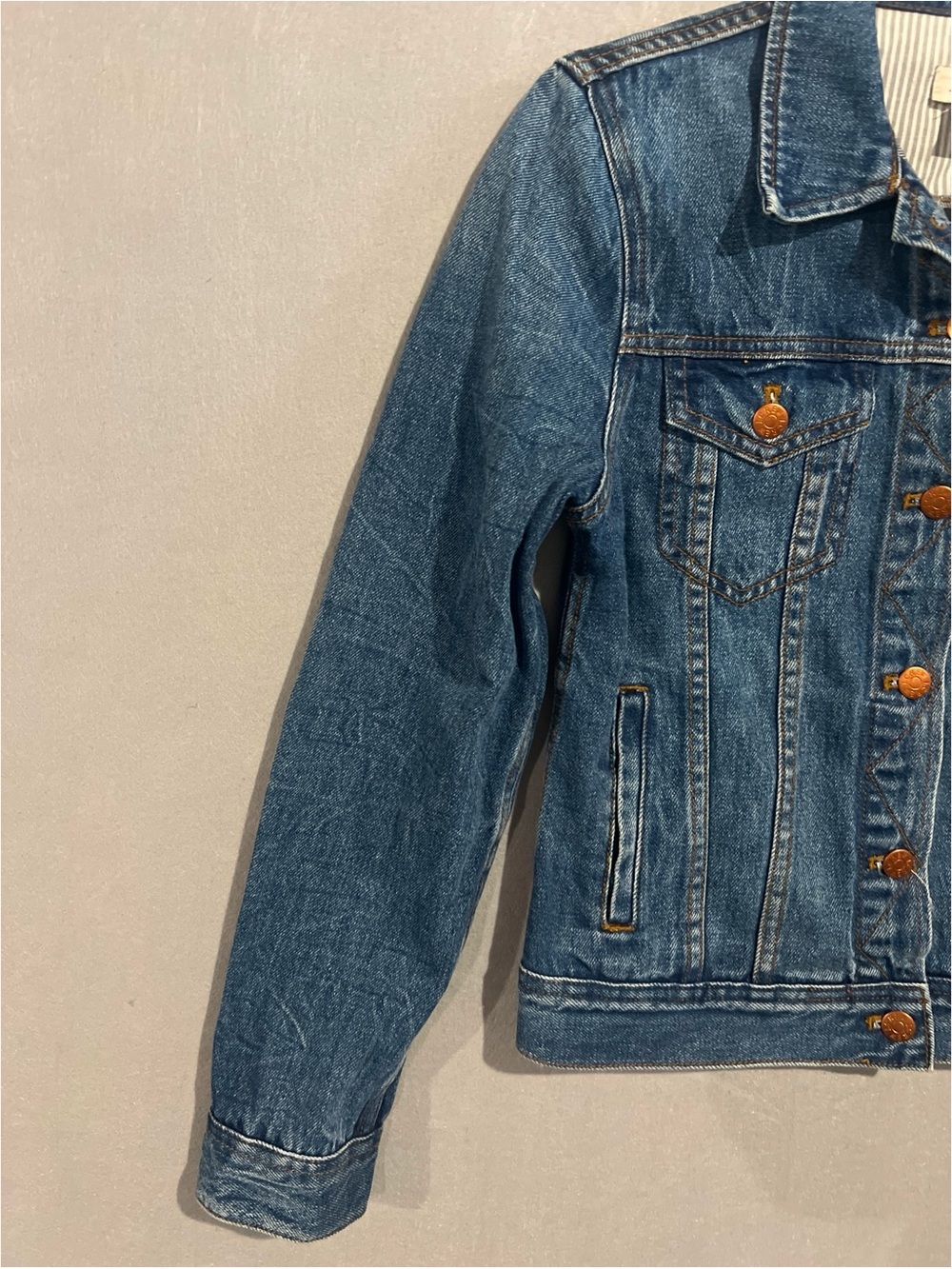 J. Crew Jacket Women’s XS Blue Medium Wash Cotton Preppy Classic Denim G7058 - Picture 7 of 14